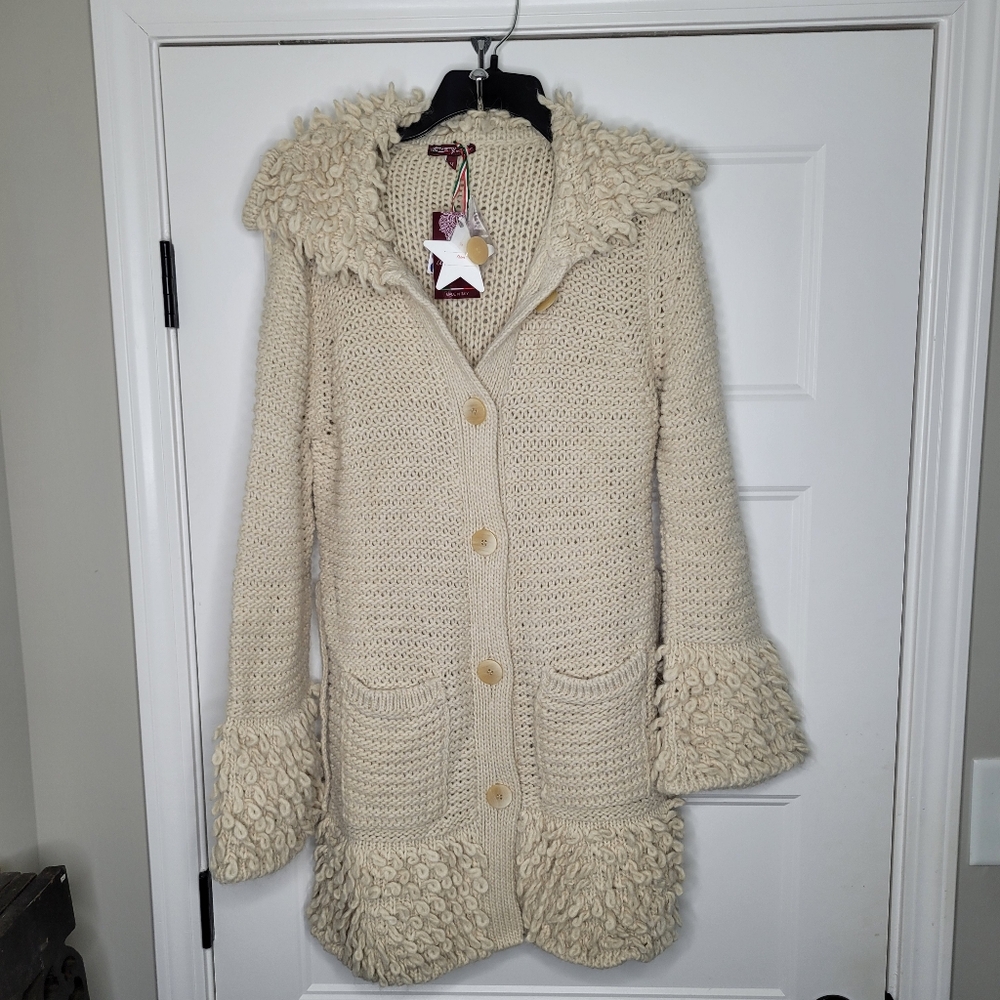NWT Betty Betty Made in Italy Cardigan w Pockets Size M